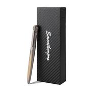 SMOOTHERPRO Titanium Ballpoint Pen | Compatible With Parker Refill | for Men Women Business Rollerball Pen Signature Writing Journaling Gift(TA02) | Color Stone Wash Gray