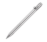 SMOOTHERPRO Titanium Ballpoint Pen Retractable Gel Pen Compatible with Pentel Refill Lightweight Slim Shape for Pocket Business EDC Signature Color Natural (Ti142)