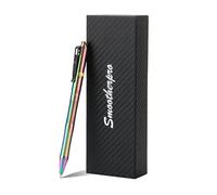 SMOOTHERPRO Titanium Bolt Action Pen/Ballpoint Pen | Compatible with Pilot G2 Refill | Stainless Steel Pocket Clip | for EDC Signature Business Writing Journaling (RG342) | Color Multicolor