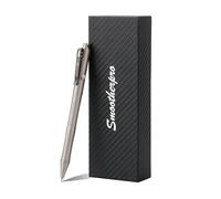 SMOOTHERPRO Titanium Bolt Action Pen/Ballpoint Pen | Compatible with Pilot G2 Refill | Stainless Steel Pocket Clip | for EDC Signature Business Writing Journaling (RG340) | Color Sandblasted Gray