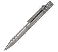 SMOOTHERPRO Titanium Bolt Action Pen | Compatible With Parker Refill | Retractable Refillable Metal Pen | for Men Women Business Writing Office Signature(GT01) | Color Sandblasted Silver