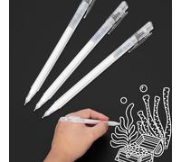 SMOOTHERPRO White Gel Pen | 3 Pcs White Ink Pen Set | 0.6mm Point Gel Pen | for Black Dark Paper Highlight Drawing Sketching Design (S060-3)