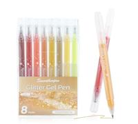 SMOOTHERPRO Yellow Glitter Gel Pens Sparkly Pens for Christmas Long-Lasting