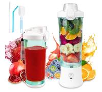 Smoothie Blender, Personal Blenders for Shakes and Smoothies with 6 Blades, 600ML Portable Blender Rechargeable USB with BPA Free Cup and Lid, Mini Blenders for Home,Gym, Travel