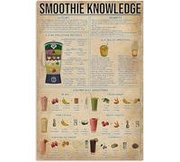 Smoothie Knowledge Canvas Poster, Wall Art Prints Painting For Living Room Decor 50X70Cm No Fram