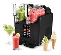 Smoothie Machine, 2L Double Bowl Iced Beverage Maker, No Ice Needed, 7 Preset Modes for Milkshakes & Soft Ice Cream, Adjustable Temp Control to -10°C