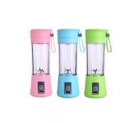 Smoothie Maker, Portable Mini Juicer Blender 380ml 6 blades Blue, Green, Pink, Purple USB charger (Green)