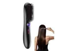 Smoothing Brush - Quick Heating Anti-scald Comb, Oil Enriched Tank, 3 Temperature Settings, Rechargeable Styling Tool for Home, Outdoor, Travel, Morning Storm, Holiday,
