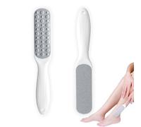 Smoothing Foot File, Double Sided to Exfoliate and Remove Dry Dead Skin, Eliminates Corns, Calluses & Dead Hard Cracked Skin Calluses Remover, Heavy Duty Stainless Steel Pedicure Rasp (White)