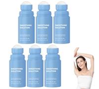 Smoothing Solution Ingrown Hair, After Shave Soothing Roll-On Serum for Underarms, Gently Cleanses Armpits Moisturizing and Soothing Skin Serum, After Shave Oil for Women, Brightens Dark Spots (6pcs)