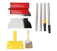 Smoothing Spatula Stainless Steel Skimming Cutter with Extension Handles Adjustable Length for Ceiling Wall