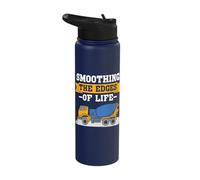 Smoothing the Edges of Life Concrete Finisher Stainless Steel Insulated Water Bottle
