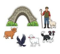 SmoothNovelty 16 Pcs Iron-on Patches Jesus Sheep Pattern Washable Embroidered Iron on Patches Sew on Applique for T-Shirt Bags Vbs Community Party Favors Celebration Events