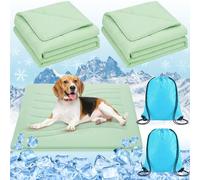 SmoothNovelty 2 Pack Cooling Dog Blankets with Storage Bag Self Cooling Dog Blankets Washable Pet Cold Mats 59 x 47 Inch Portable Cat Pads for Summer Hot Weather Pet Puppies Supplies