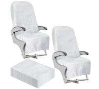 SmoothNovelty 20 Pack Disposable Airplane Seat Covers Non-Woven Safety Protection Portable Cover White 60 x 24 Inches Public Seat Protector for Airplane Train Bus Car Office Movie Theatre Chair