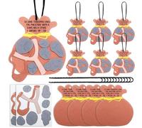 SmoothNovelty 36 Pcs David and Goliath Ornament Craft Kit Sunday School Crafts for Fun Home Activities