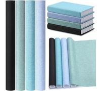 SmoothNovelty 4 Pcs Book Cloth Bookcover Fabric Surface with Paper Backed Book Binding Cloth Fabric Book Cover for Scrapbooking Album DIY Craft Supplies Home, 4 Colors(Cool Color,40 x 16 Inches)