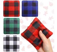 SmoothNovelty 4 Pcs Microwave Hand Warmers Reusable Flannel Hand Warmers with Rice Microwavable Hand Warmers Cold Heating Pack Rice Therapy Bag for Colleagues Stocking Stuffer