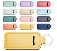 SmoothNovelty Lip Balm Gloss Holder Keychain Lipstick Keychain Holder Sleeve Pouch Colorful Cute Bag Accessories Gift Women, morandi color, about 3.94 x 1.57 inches/ 10 x 4 cm