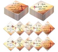 SmoothNovelty Men Christian Handkerchief Bulk Mens Verse Gift Church Religious Inspirational Quote Handkerchief for Him, Multicolor, about 11.42 x 11.42 inches/ 29 x 29 cm