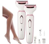 Smoothshave Razor 2.0 - Comfort 4 in 1 Electric Lady Shaver, for Body Meridian Underarm Nose Legs Hair Removal Razors, USB Rechargeable & Waterproof (2 Sets)