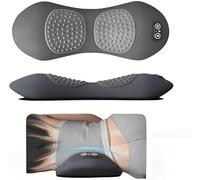 SmoothSpine -Lumbar Support: Back Massager with Heat and Deep Vibration High Density Memory Foam for Pain Relief Relaxation