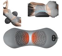 SmoothSpine - Triple Fusion Back Massager-Electric Massager with Heat, Vibration and Lumbar Support for Back Pain Relief and Spinal Relief. Ideal (Grey)