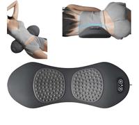 SmoothSpine - Triple Fusion Back Massager-Electric Massager with Heat, Vibration and Lumbar Support for Back Pain Relief and Spinal Relief. Ideal (Black)