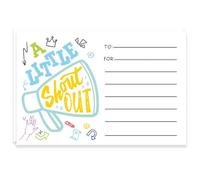 SMOQYKBW 120 Count Fun Shout Out Card Double-Sided Print Encouragement Postcard for Teacher Employee Office Staff Coworker - Appreciation Recognition Reward Card for Bulletin Board Public Service Week