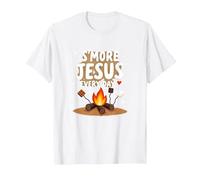 S'More Jesus Every Day - Christian Campfire Inspiration T-Shirt, Men, White, L