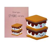 S'more Shaped funny anniversary card, birthday card for husband/boyfriend/girlfriend/wife sarcastic greeting card (I Love You S'more)
