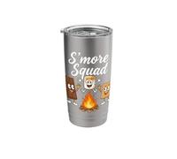 S'More Squad Funny Kawaii Camping Marshmallow Pun Stainless Steel Insulated Tumbler
