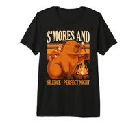 S'Mores and Silence Perfect Night Capybara Premium T-Shirt