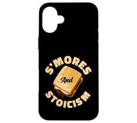S'mores And Stoicism Funny Camping Philosophy Case for iPhone 16 Plus