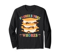 S'Mores Before Whores Shirt Camping Lover Marshmallow Smores Long Sleeve T-Shirt