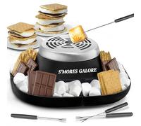 S'MORES GALORE™ Electric S'mores Maker - Tabletop Indoor Smore Maker w/4 Skewers & Serving Tray - All Year Long Marshmallow Roaster Kit