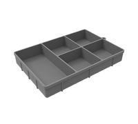 Smores Maker Box - Silicone 5-Compartment Box for Convenient Serving, Sturdy with Non-Slip Organizer Design, Snack Tray Organizer Serving Platter for Cookie, Chocolate, Marshmallow