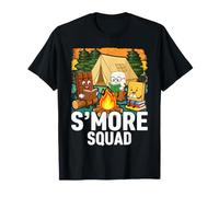 Smores Squad Marshmallow Campfire Read Book Funny Camping T-Shirt