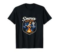 Smores to The Moon Camping Mountain Badge Graphic T-Shirt