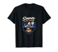 S'Mores to The Moon Camping Mountain Badge Graphic T-Shirt