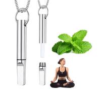 Smotect Breathing Necklace, Personal Breathing Exercise Device for Mindful Relaxation & Calm, Relieve Daily Stress, Anxiety & Fidgeting, Unisex Aromatherapy Jewelry Gift