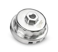 SMOTIVEPRO 64mm 14-Flute Toyota Oil Filter Wrench - Heavy Duty Cap Style Oil Filter Removal Tool Compatible with Camry, Lexus, Tundra, 4Runner, Highlander, RAV4 and More with 2.5L to 5.7L Engines