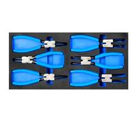 SMOTIVEPRO 6Pcs Circlip Pliers Set, 7inch Internal External Straight Bent Tip Heavy Duty Snap Ring Pliers Set with Durable Springs and Soft Handles for Ring Remover Retaining