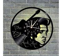 Smotly Large Vinyl Wall Clock - Elvis Presley Theme, Hand-Made Gift