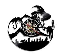 Smotly Vinyl creative wall clock, science fiction movie themed clock, and multi-functional wall clock gift decorated with murals.