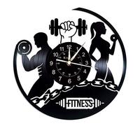 Smotly Vinyl Record Wall Clock, Modern Design Bodybuilding Gym Theme Gift Idea, Handmade Home Wall Clock