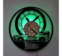 Smotly Vinyl Wall Clock, Back to Future Art Clock, with 7 Tone Light, 12 Inch Car Creative Clock Wall Gift (with Lights)