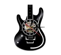 Smotly Vinyl Wall Clock, Guitar Instrument Themed Pattern, Music Lover Home Decor Wall Clock Gift.
