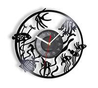 Smotly Vinyl wall clock, marine biological theme analog clock, wall decoration wall clock gift!