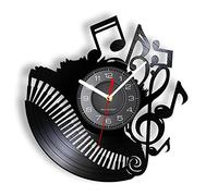 Smotly Vinyl wall clock, music organ pattern themed, gift for music lovers home wall clock.